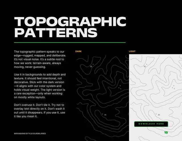 Topographic pattern page
