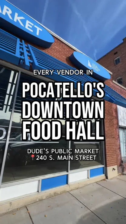 Instagram reel made for Dude’s Public Market: every vendor in Pocatello’s downtown food hall